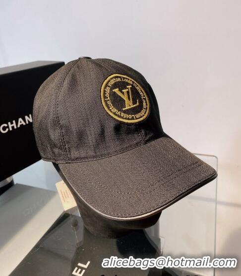 Good Quality Louis Vuitton LV Patch Canvas Baseball Hat 031102 Black 2022