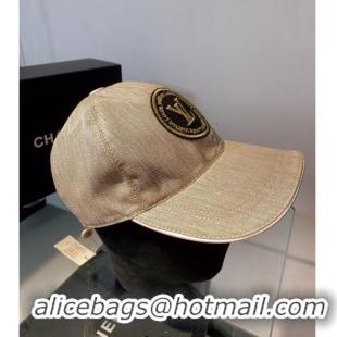 Pretty Style Louis Vuitton LV Patch Canvas Baseball Hat 031103 Gold 2022