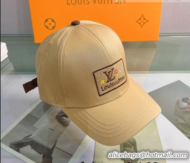 Famous Brand Louis Vuitton Canvas Baseball Hat 040203 Beige 2022