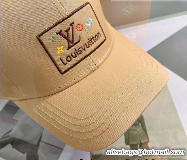 Famous Brand Louis Vuitton Canvas Baseball Hat 040203 Beige 2022