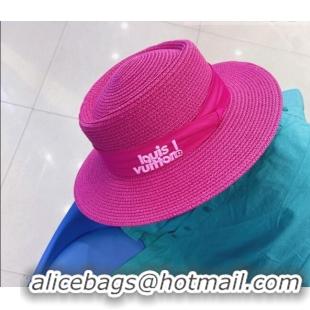 Trendy Design Louis Vuitton Straw Wide Brim Hat 043040 Hot Pink 2022