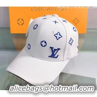 Promotional Louis Vuitton Canvas Baseball Hat 043051 White 2022