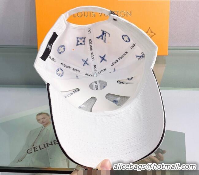 Promotional Louis Vuitton Canvas Baseball Hat 043051 White 2022