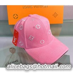 Top Quality Louis Vuitton Canvas Baseball Hat 043052 Pink 2022