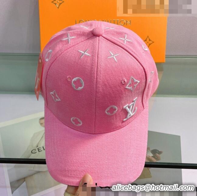 Top Quality Louis Vuitton Canvas Baseball Hat 043052 Pink 2022