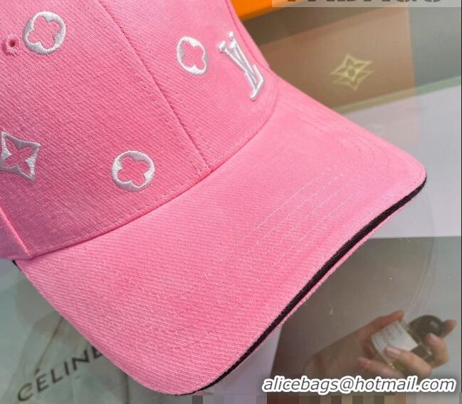 Top Quality Louis Vuitton Canvas Baseball Hat 043052 Pink 2022