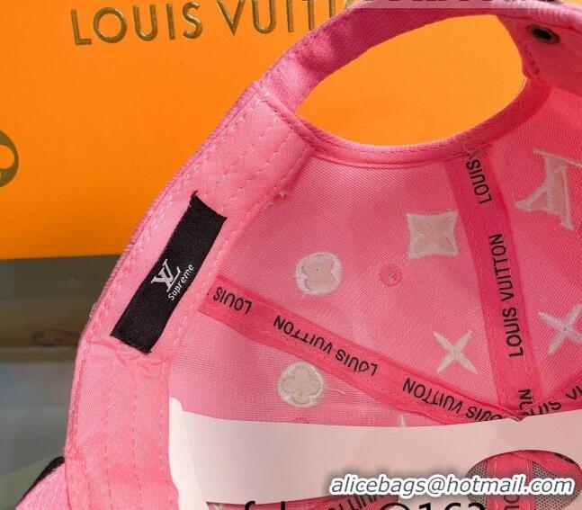 Top Quality Louis Vuitton Canvas Baseball Hat 043052 Pink 2022