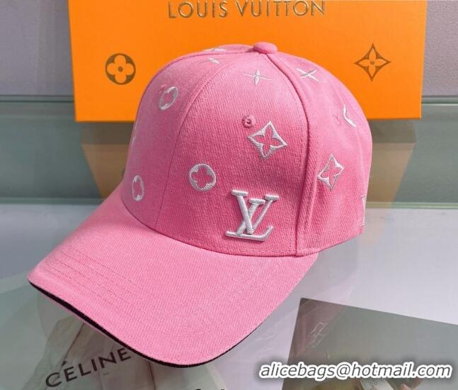 Top Quality Louis Vuitton Canvas Baseball Hat 043052 Pink 2022