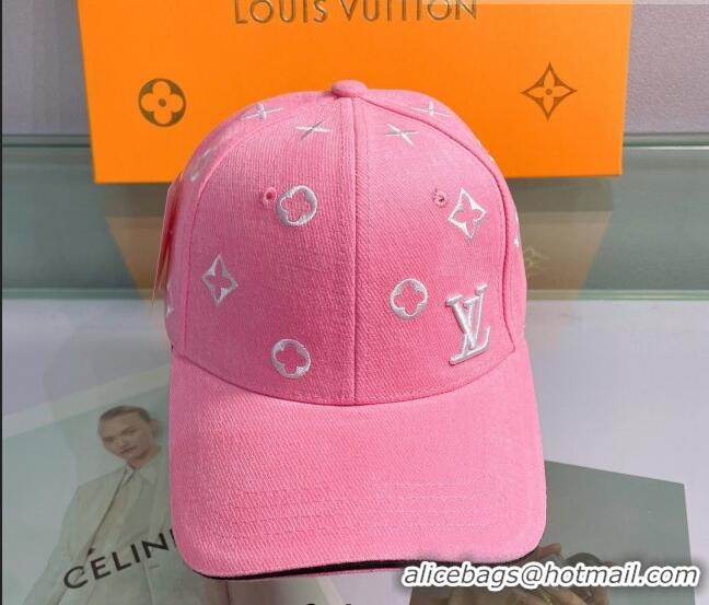 Top Quality Louis Vuitton Canvas Baseball Hat 043052 Pink 2022