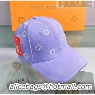 Pretty Style Louis Vuitton Canvas Baseball Hat 043053 Purple 2022