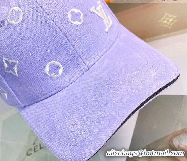 Pretty Style Louis Vuitton Canvas Baseball Hat 043053 Purple 2022