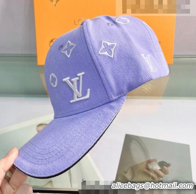 Pretty Style Louis Vuitton Canvas Baseball Hat 043053 Purple 2022