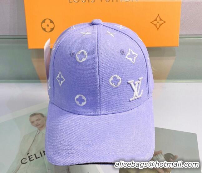 Pretty Style Louis Vuitton Canvas Baseball Hat 043053 Purple 2022