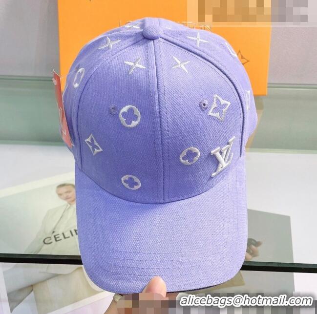 Pretty Style Louis Vuitton Canvas Baseball Hat 043053 Purple 2022