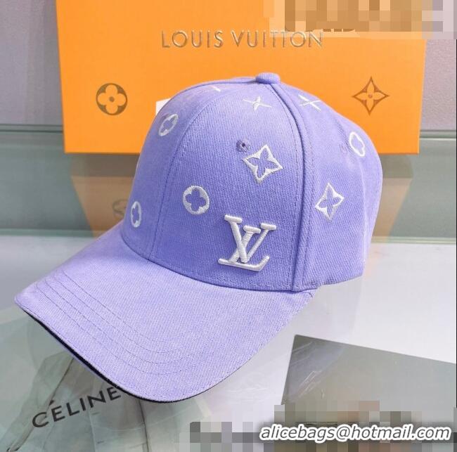 Pretty Style Louis Vuitton Canvas Baseball Hat 043053 Purple 2022