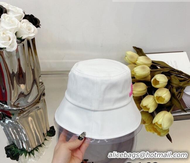 New Fashion Louis Vuitton Canvas Bucket Hat 043099 White 2022