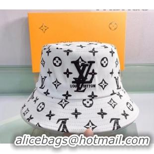 Cheap Price Louis Vuitton Canvas Bucket Hat 053170 White 2022