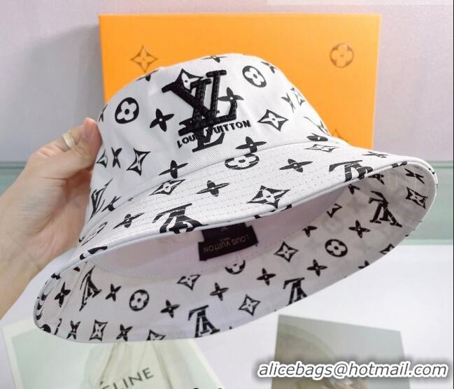 Cheap Price Louis Vuitton Canvas Bucket Hat 053170 White 2022