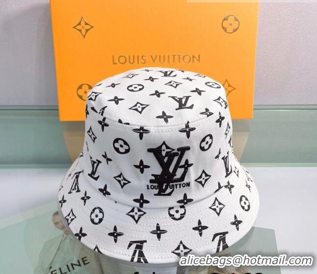 Cheap Price Louis Vuitton Canvas Bucket Hat 053170 White 2022