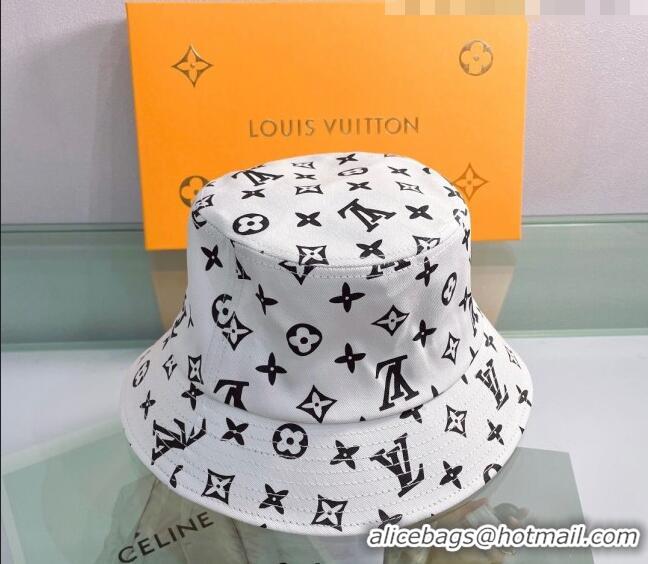 Cheap Price Louis Vuitton Canvas Bucket Hat 053170 White 2022