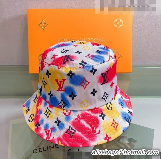 Top Grade Louis Vuitton Watercolor Bucket Hat 053174 Red 2022