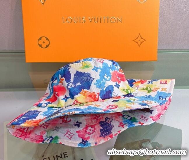 Famous Brand Louis Vuitton Watercolor Bucket Hat 053175 Pink 2022