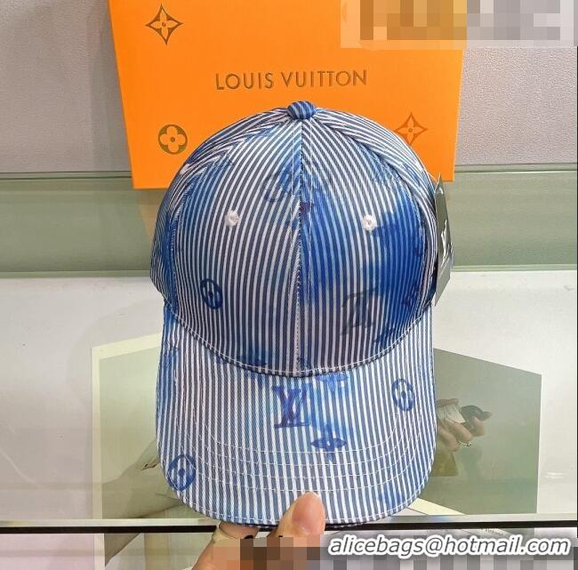 Inexpensive Louis Vuitton Watercolor Baseball Hat 053177 Blue 2022