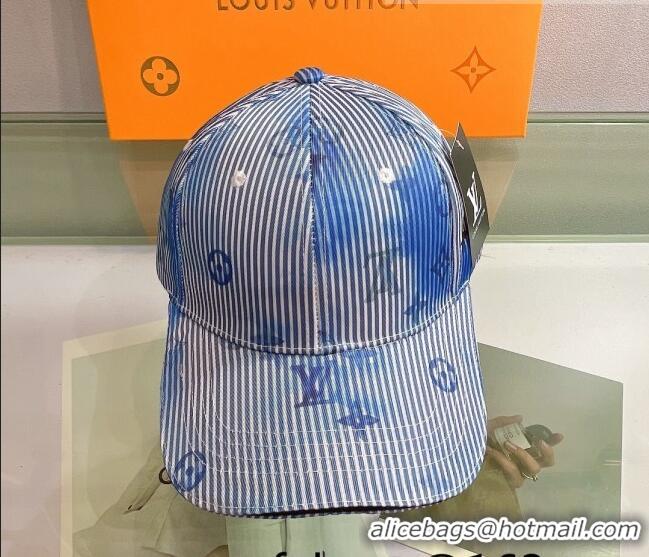 Inexpensive Louis Vuitton Watercolor Baseball Hat 053177 Blue 2022