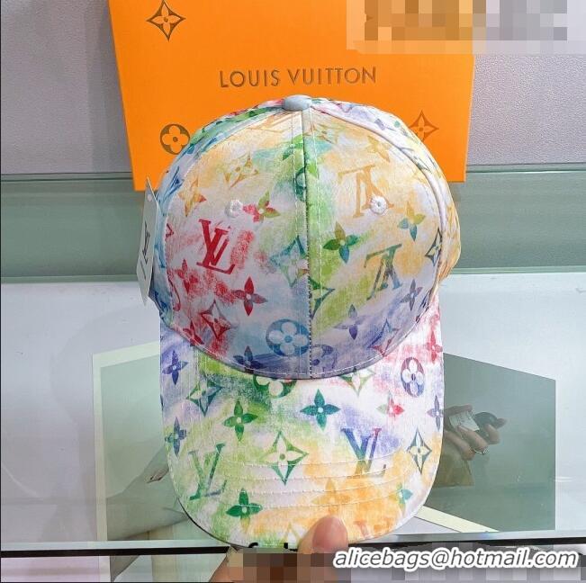 Cheapest Louis Vuitton Watercolor Baseball Hat 053178 Green 2022