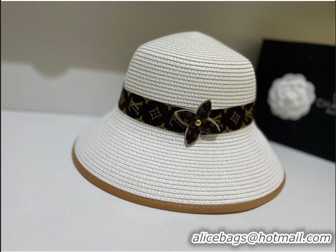 Top Grade Classic Louis Vuitton Straw Hat LV0167 White 2022