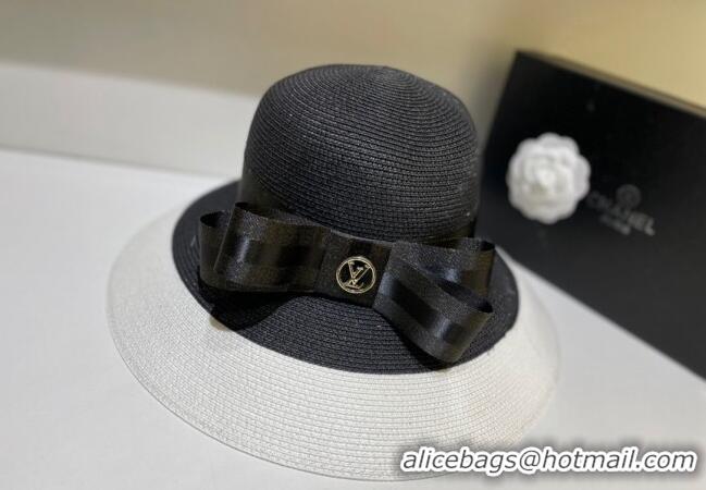 Market Sells Louis Vuitton Straw Hat with Bow LV0257 Black 2022