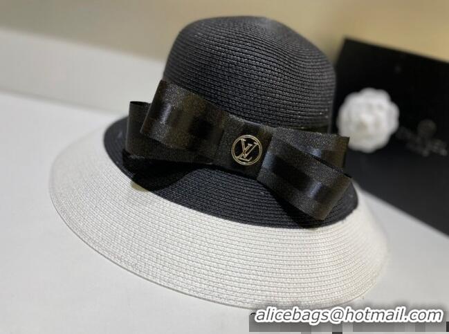 Market Sells Louis Vuitton Straw Hat with Bow LV0257 Black 2022