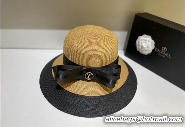 Good Product Louis Vuitton Straw Hat with Bow LV0257 Khaki 2022