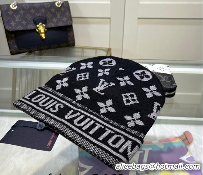 Buy Inexpensive Louis Vuitton Knit Hat 083117 Black 2022