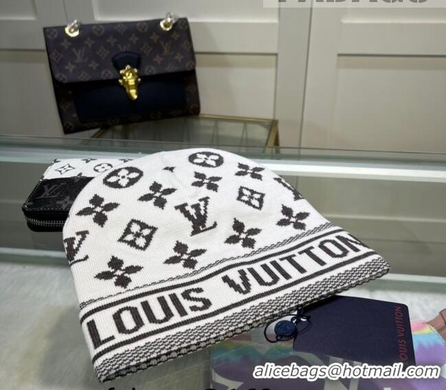 Luxury Discount Louis Vuitton Knit Hat 083117 White 2022