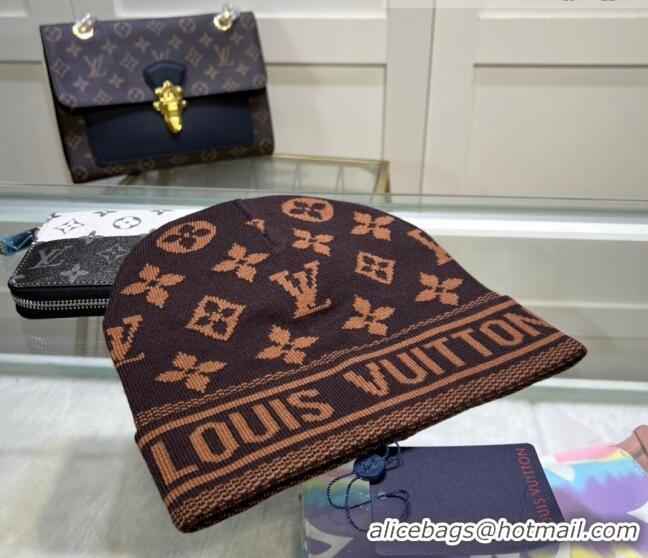 Good Quality Louis Vuitton Knit Hat 083117 Brown 2022