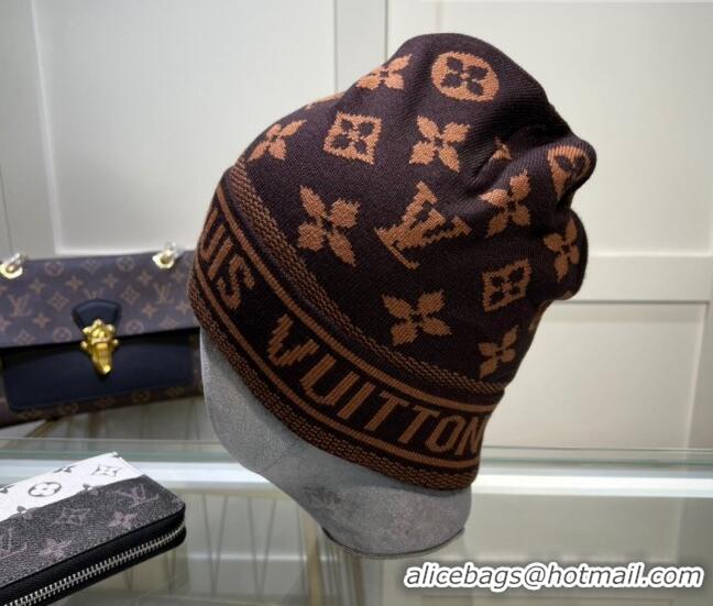 Good Quality Louis Vuitton Knit Hat 083117 Brown 2022