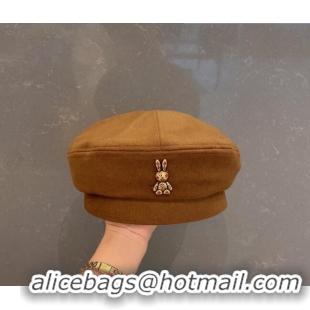 Unique Style Louis Vuitton Beret Hat with Rabbit 091581 Brown 2022