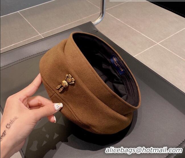 Unique Style Louis Vuitton Beret Hat with Rabbit 091581 Brown 2022