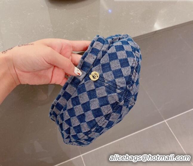 Super Quality Louis Vuitton Damier Beret Hat 091586 Blue 2022