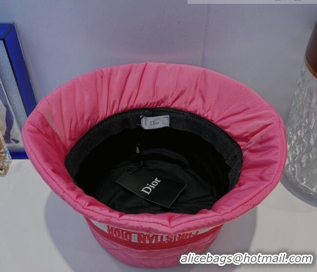 Buy Luxury Dior Cannage Bucket Hat 091511 Pink 2022