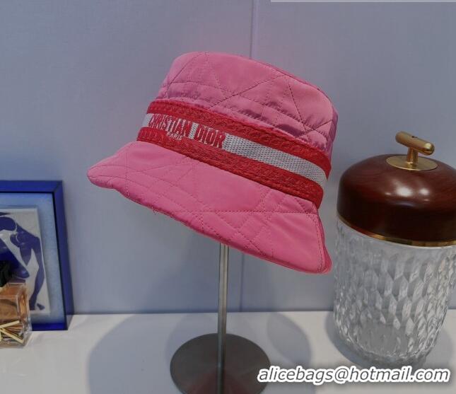 Buy Luxury Dior Cannage Bucket Hat 091511 Pink 2022