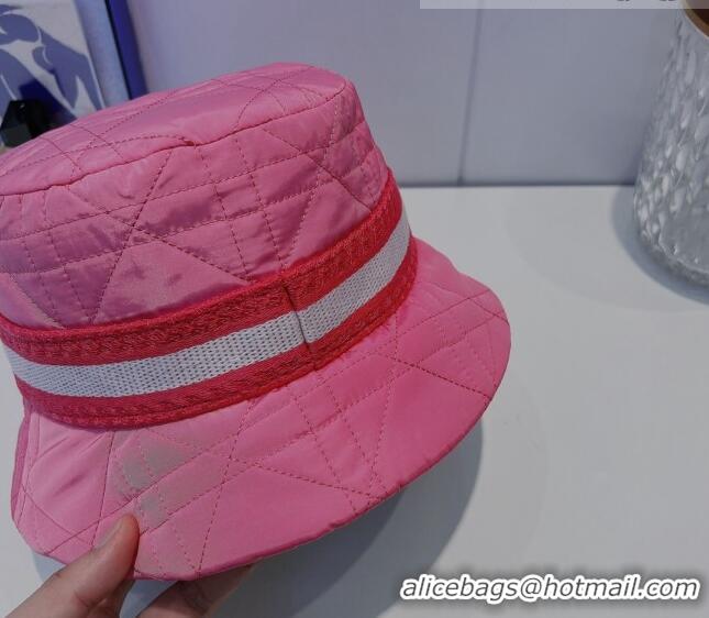 Buy Luxury Dior Cannage Bucket Hat 091511 Pink 2022