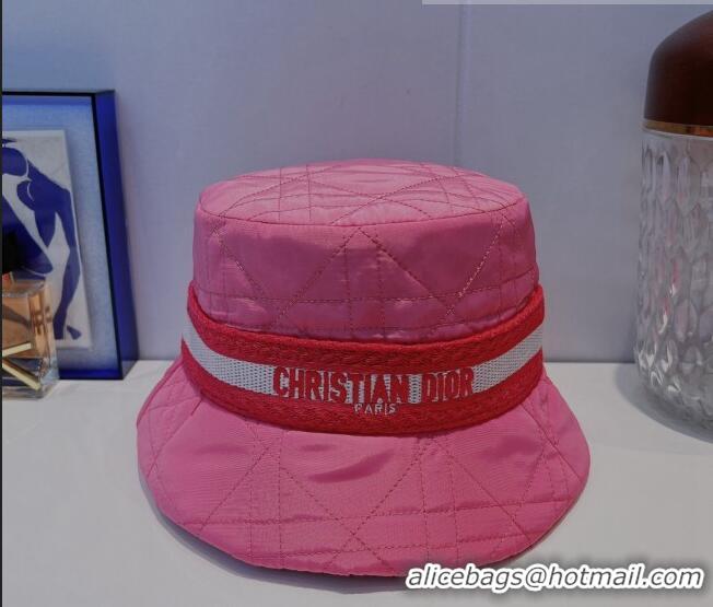 Buy Luxury Dior Cannage Bucket Hat 091511 Pink 2022