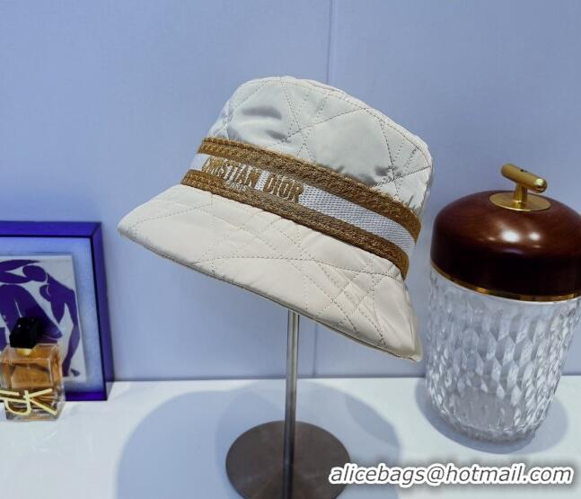 Best Product Dior Cannage Bucket Hat 091511 Beige 2022