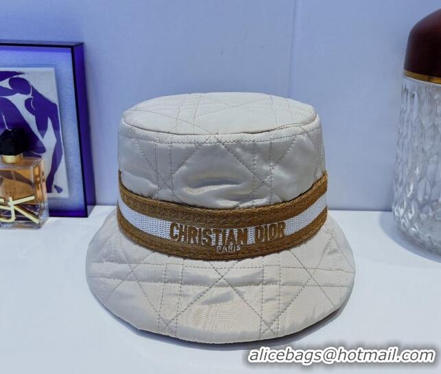 Best Product Dior Cannage Bucket Hat 091511 Beige 2022