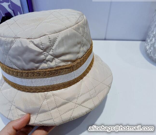 Best Product Dior Cannage Bucket Hat 091511 Beige 2022