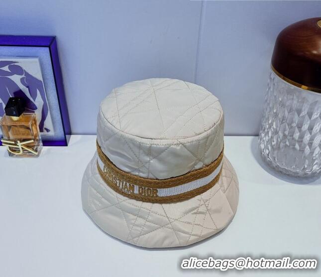 Best Product Dior Cannage Bucket Hat 091511 Beige 2022