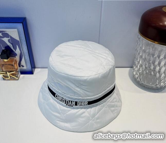 Luxury New Dior Cannage Bucket Hat 091511 White 2022