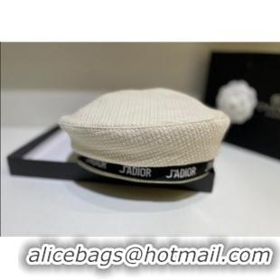 Cheapest Dior Beret Hat 091568 White 2022